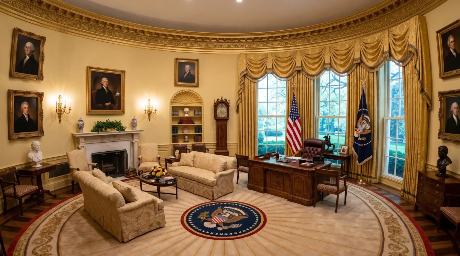 Museum Steps From White House Recreates Donald Trump's Gilded Workspace