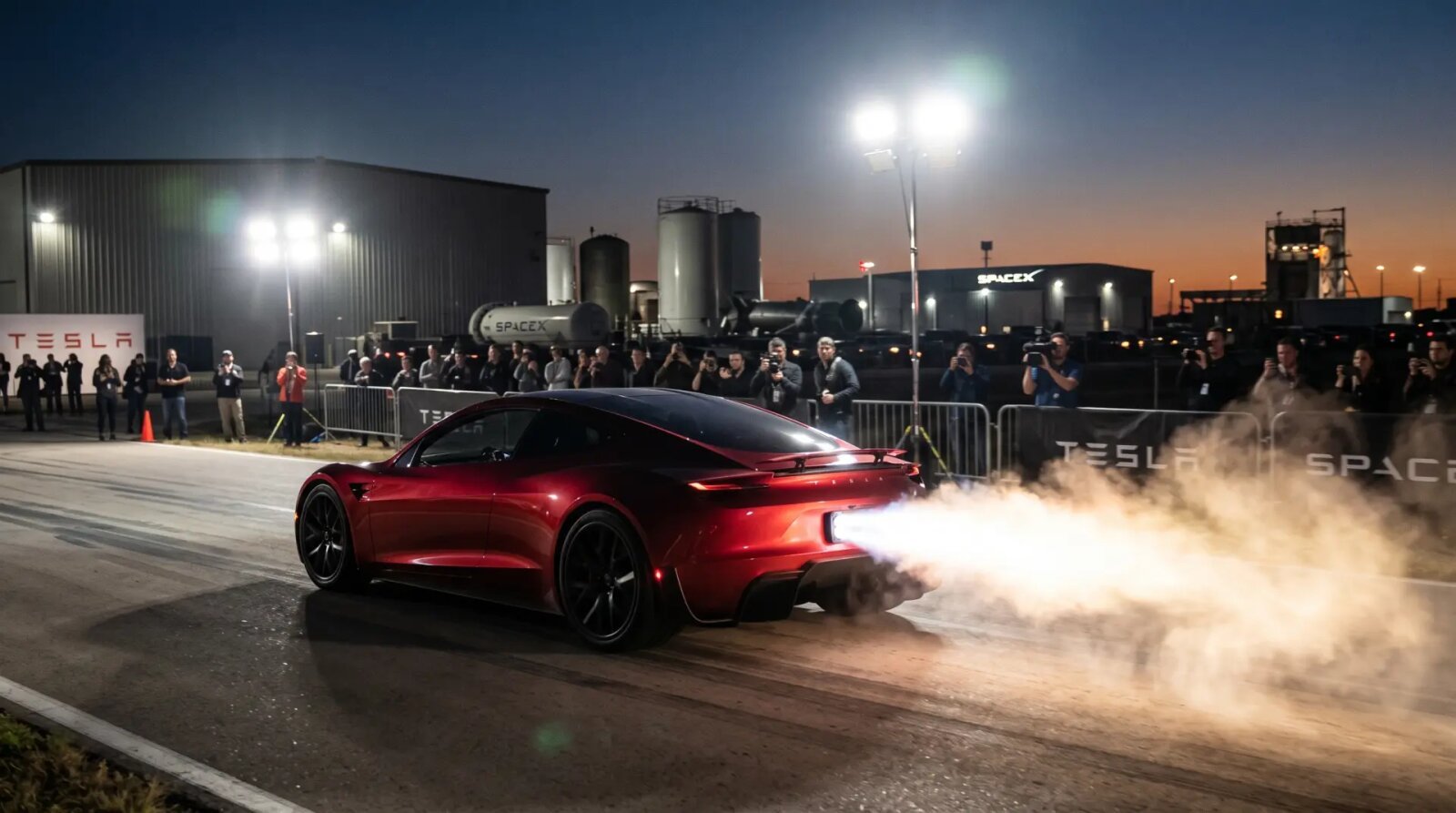 Tesla Roadster Debuts With SpaceX Thrusters and 2028 Production Target