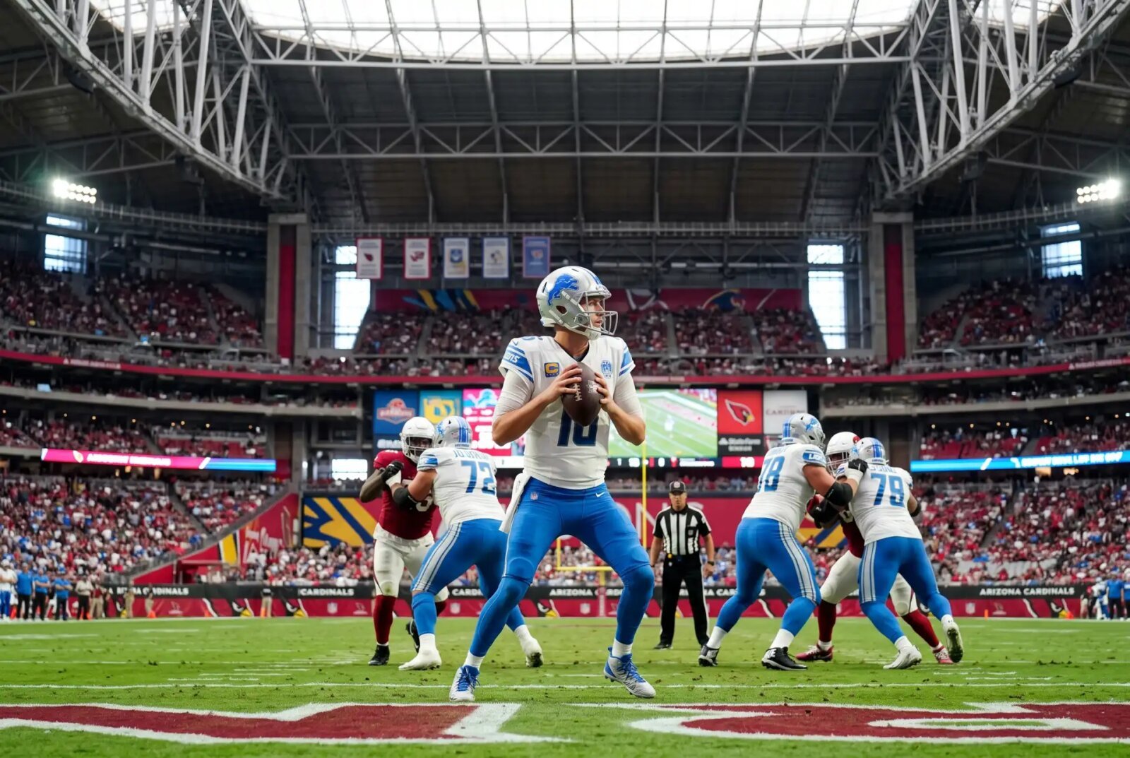 Detroit Lions Rout Cardinals 45-21 After Stifling Defense Sparks 31-Point Run