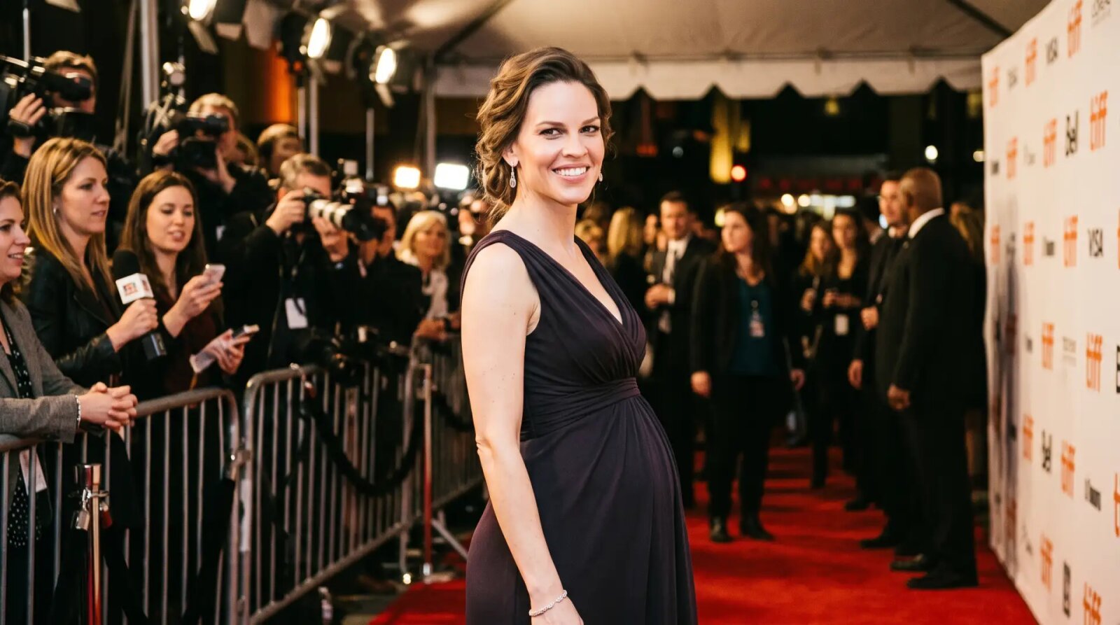 Hilary Swank Confirms Third Child Due in December in Luminous Video
