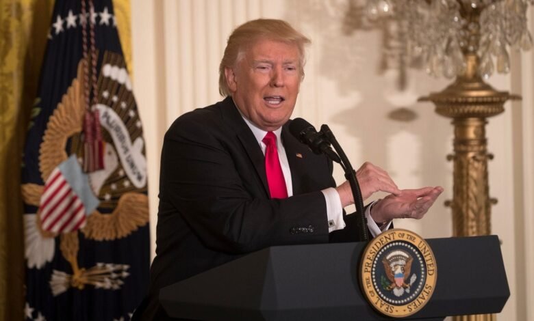 Trump Appears to Close His Eyes During Iowa Steel Plant Announcement