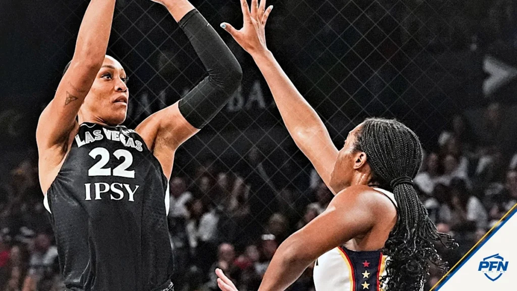 A'ja Wilson Leads Defending Champion Aces Past Fever in Playoff Opener